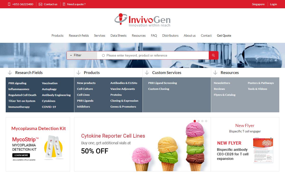 InvivoGen: Reagents and Tools for Cell Biology Research