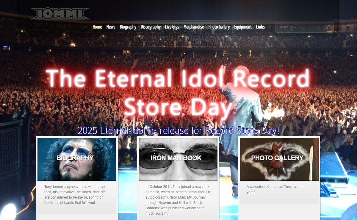 The Official Tony Iommi Website |