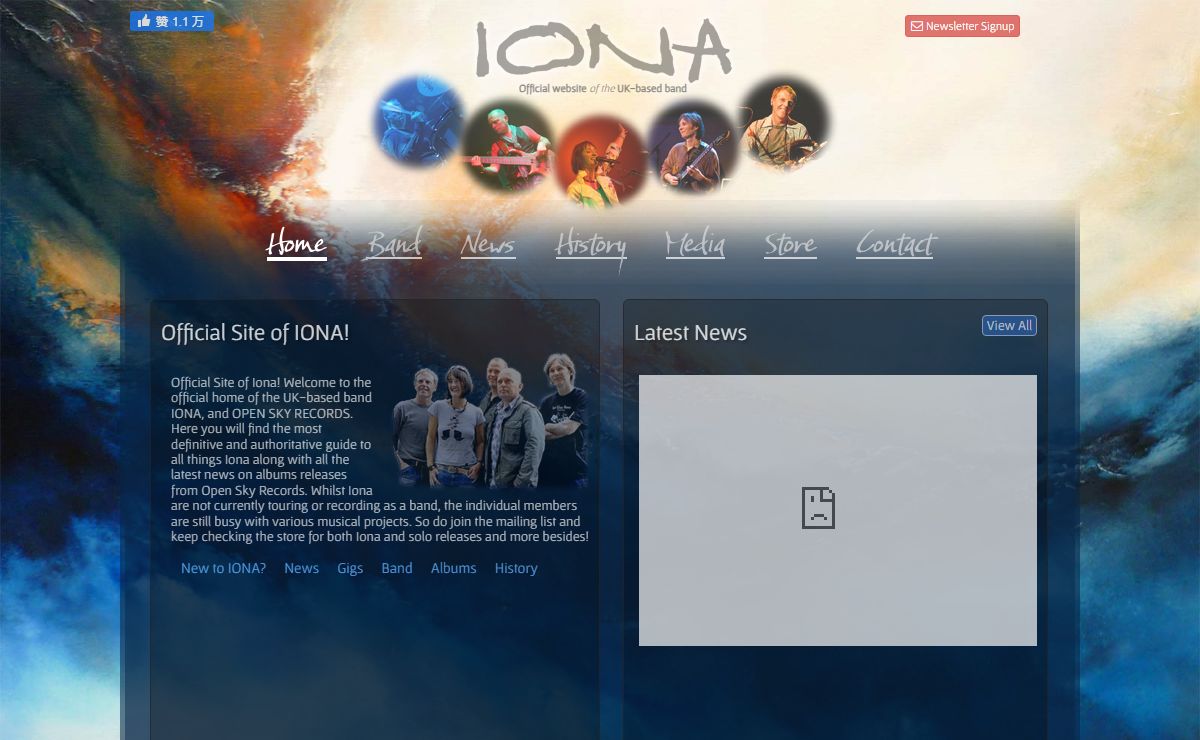 Official website of the UK-based band - IONA