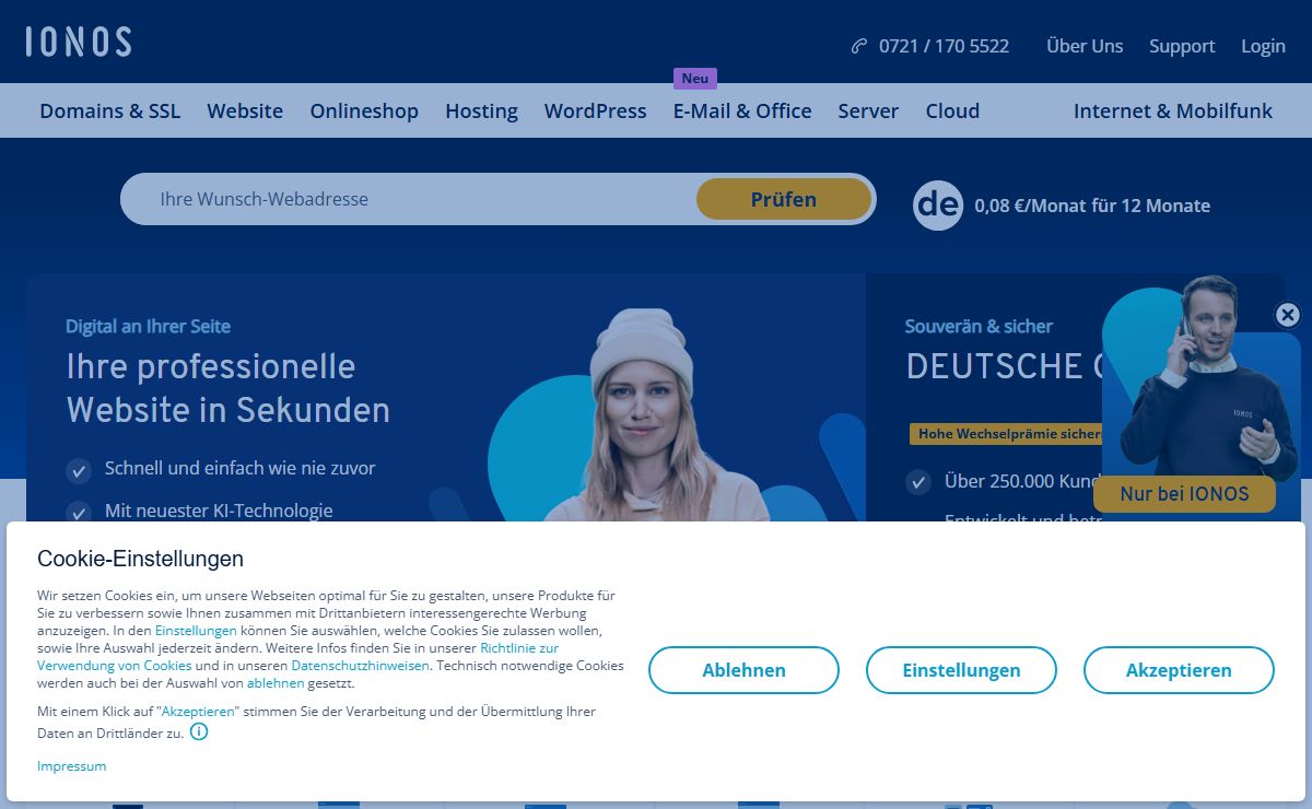 IONOS | Von Website bis Cloud » Digital an Ihrer Seite