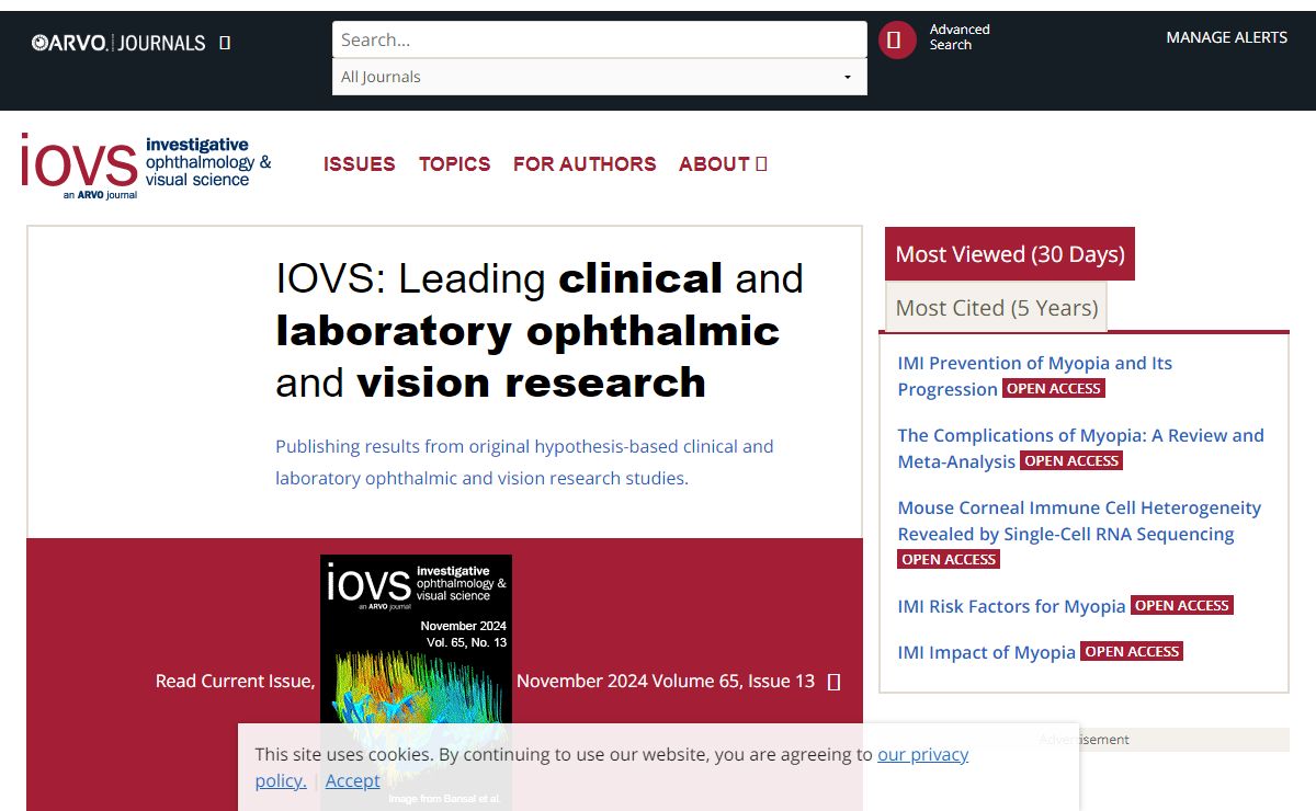Journal Home | IOVS | ARVO Journals