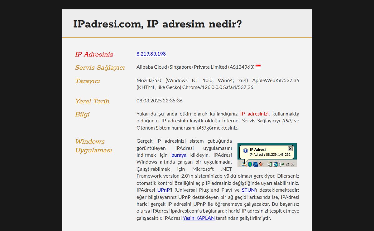 IPadresi.com, IP Adresim nedir?