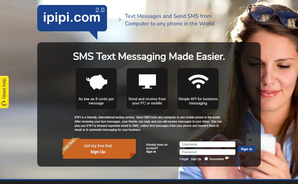 Text Message - Send SMS - International Texting - ipipi.com