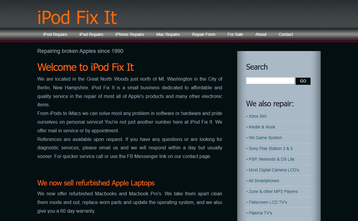 iPod Fix It - Home
