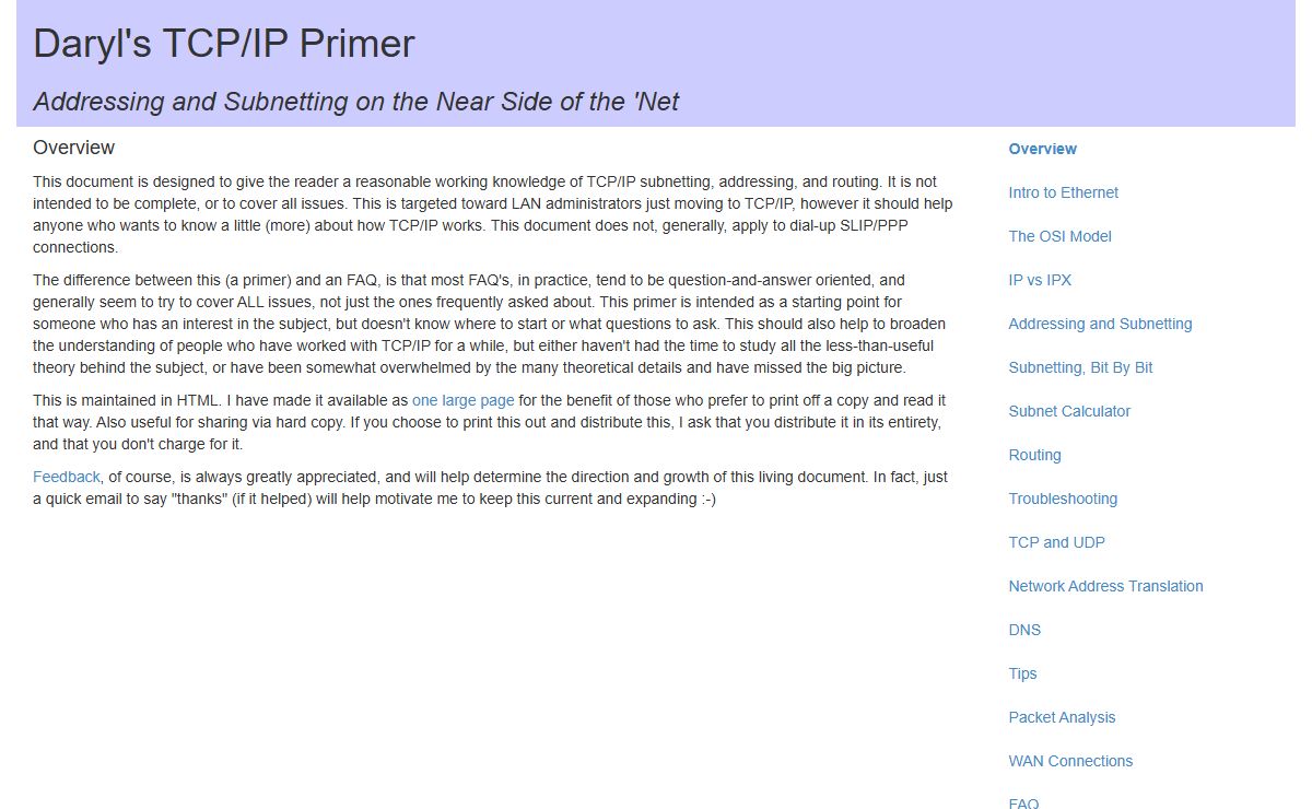 Daryl's TCP/IP Primer