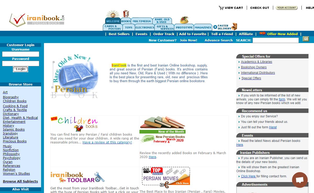 IraniBook.com , Best source, Any Rare & Used Titles, New, Old & more...