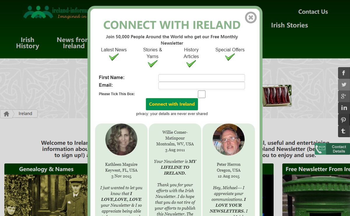 Ireland: Information, News, Maps, History, Genealogy, Geography, Government, Culture, Facts, Tourist & Travel Guide