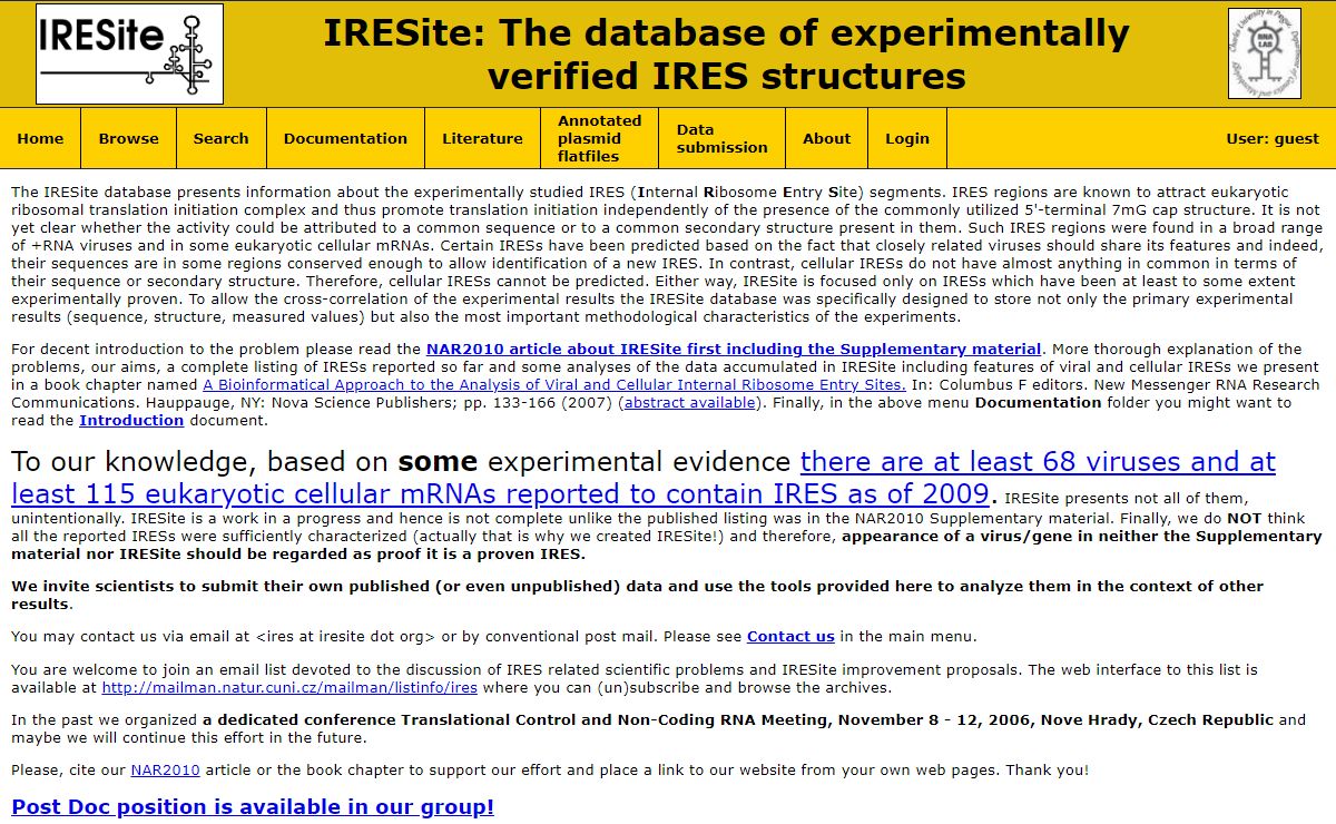 IRESite: Page home
