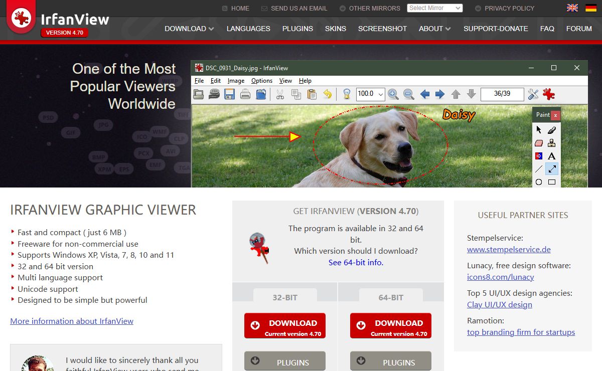 IrfanView - Official Homepage - One of the Most Popular Viewers Worldwide