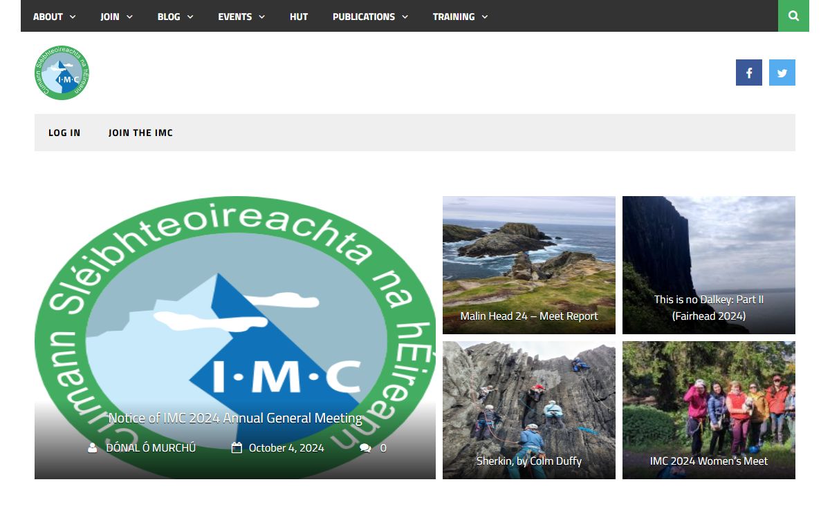 Irish Mountaineering Club IMC, Cumann Sléibhteoireachta na hÉireann - Irish Mountaineering Club IMC, Cumann Sléibhteoireachta na hÉireann