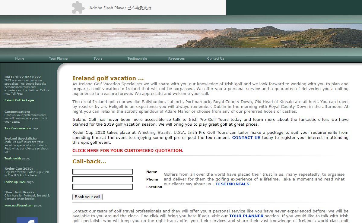 Ireland Golf Vacations and Ireland Golf Tours with Irish Pro Golf Tours
