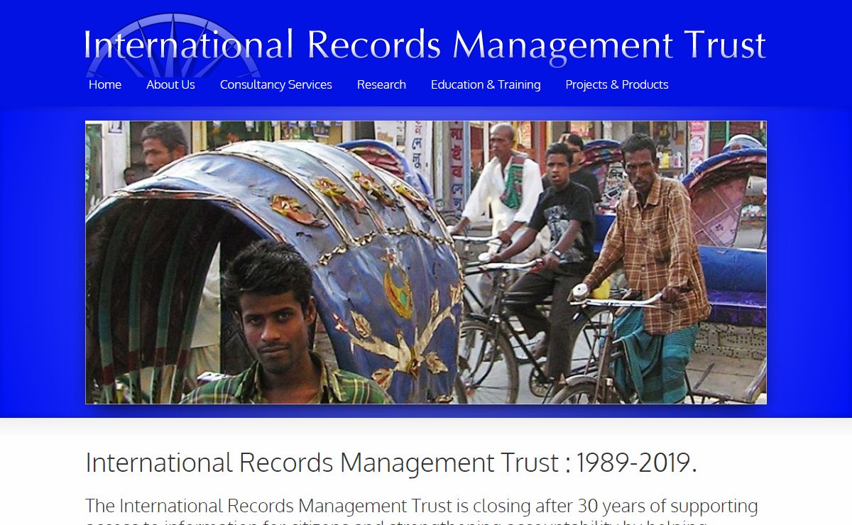 International Records Management Trust | Information for Good Governance and Accountability