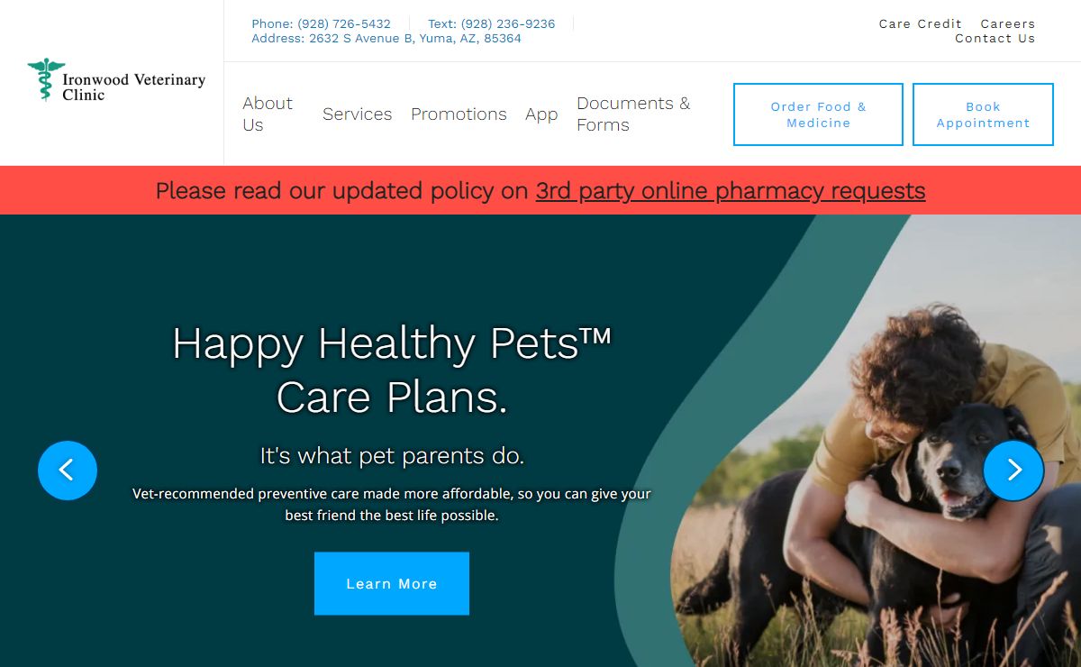 Homepage | Ironwood Veterinary Clinic