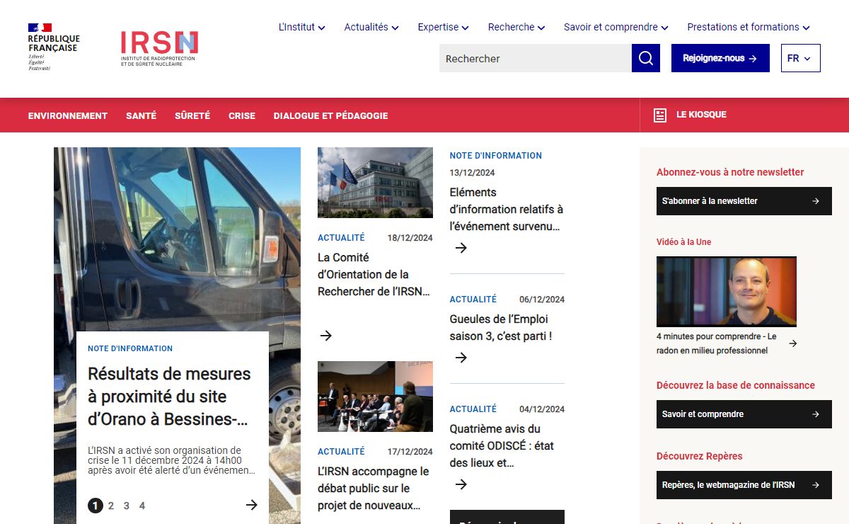 Accueil | IRSN
