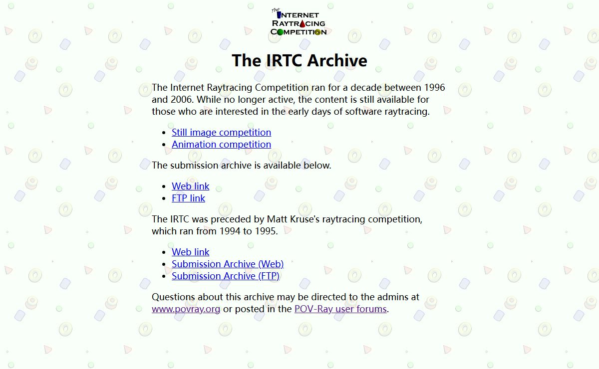The Internet Ray Tracing Competition Archive
