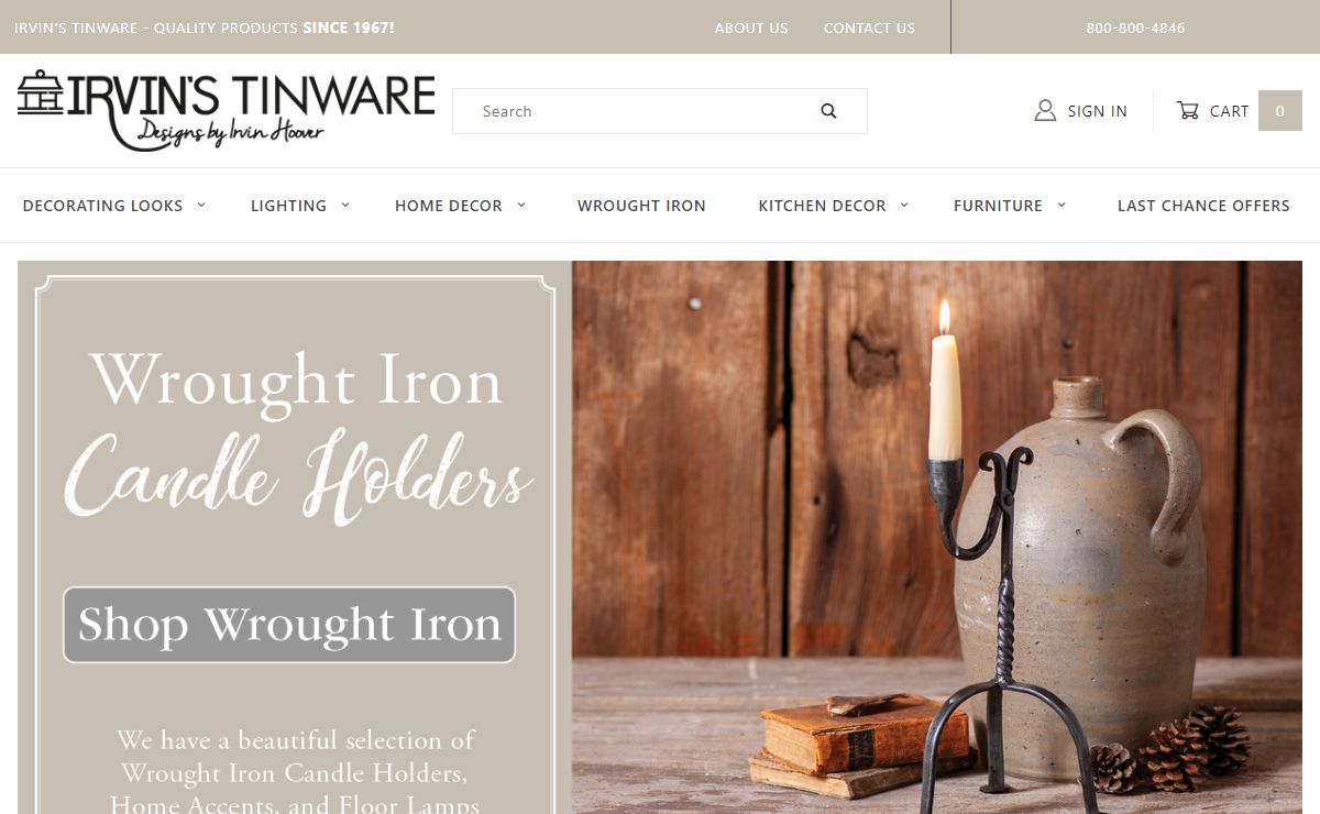 Irvin's Tinware | Rustic Country Home Decor and Lighting