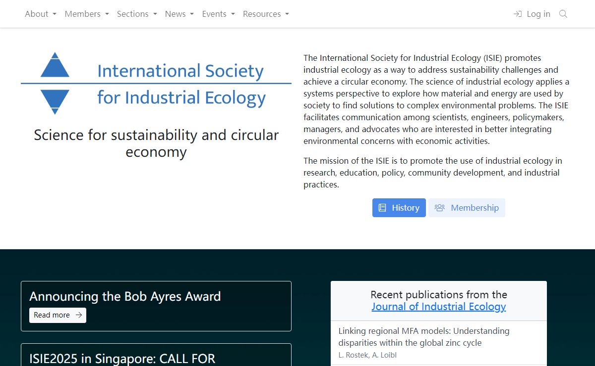 International Society for Industrial Ecology - ISIE