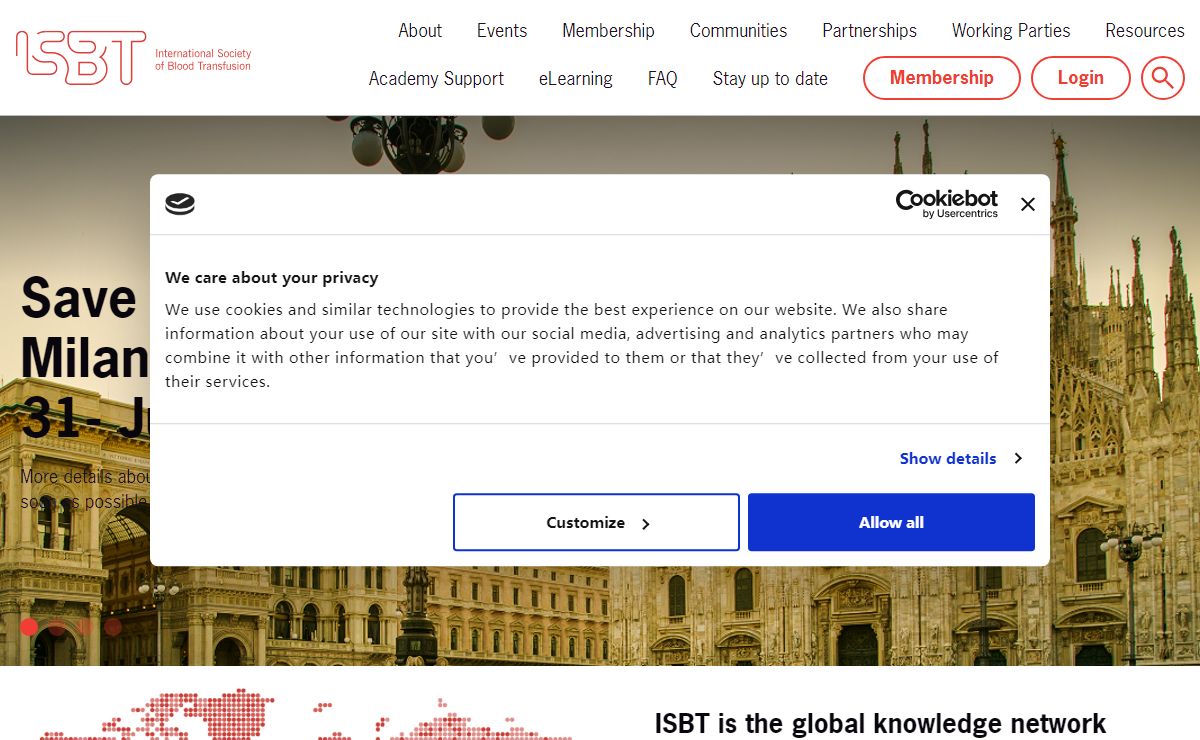 International Society of Blood Transfusion |ISBT | The International Society of Blood Transfusion (ISBT)
