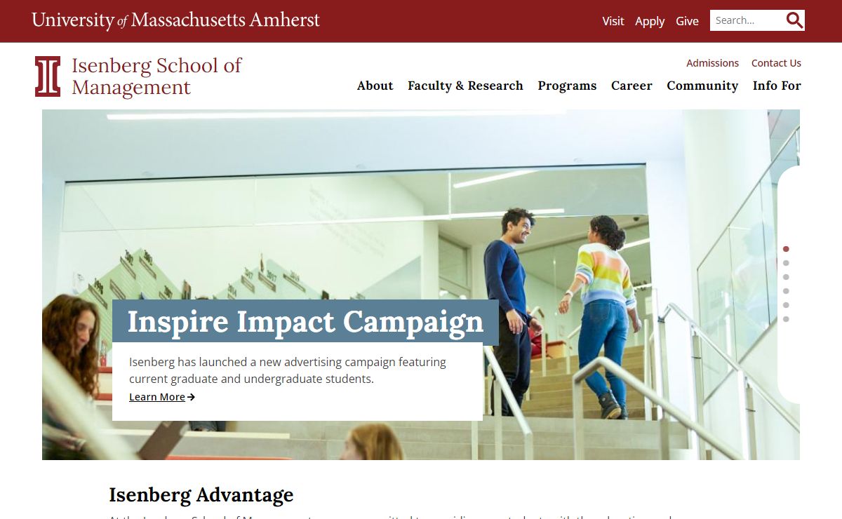 Home page : Isenberg School of Management : UMass Amherst
