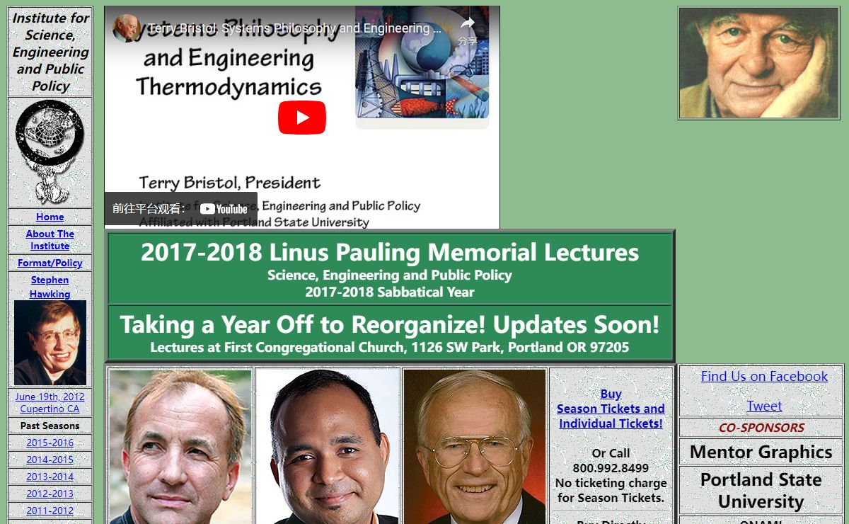 Linus Pauling Memorial Lectures