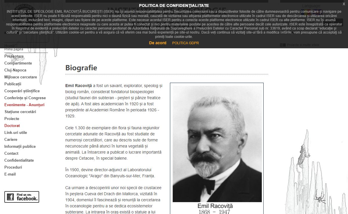 INSTITUTUL DE SPEOLOGIE "EMIL RACOVIȚĂ"