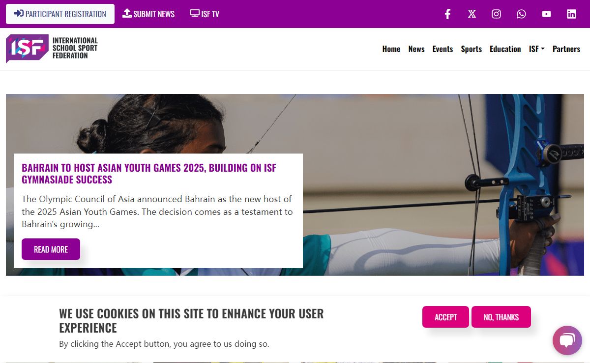 International School Sport Federation Homepage | International School Sport Federation