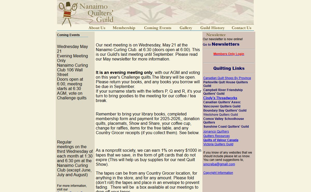 Nanaimo Quilters' Guild Home Page
