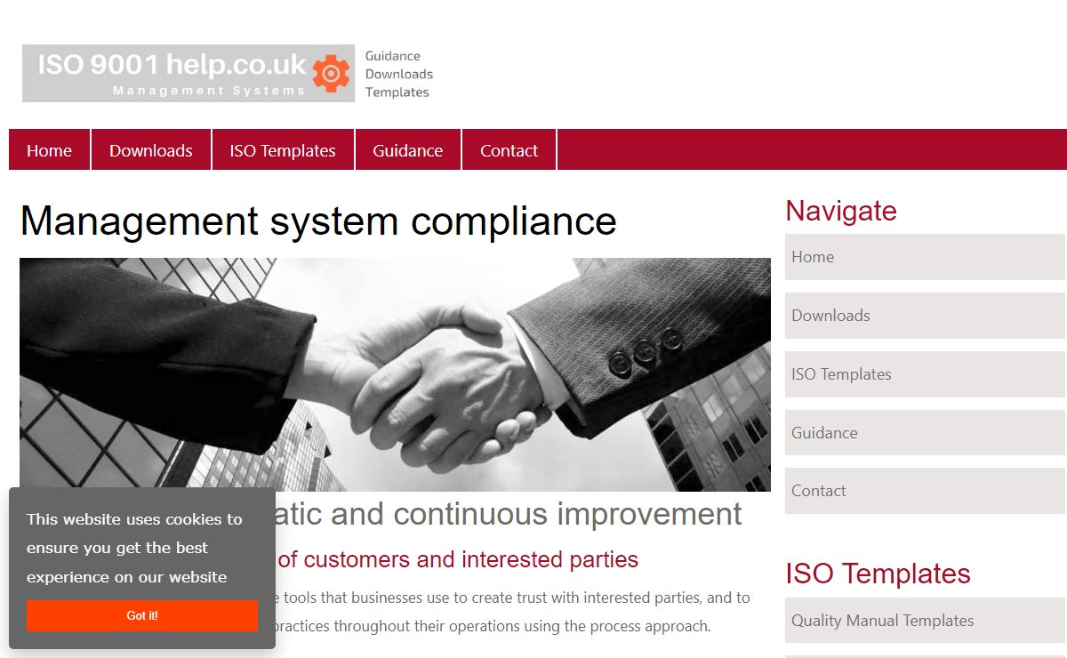 Management system compliance
