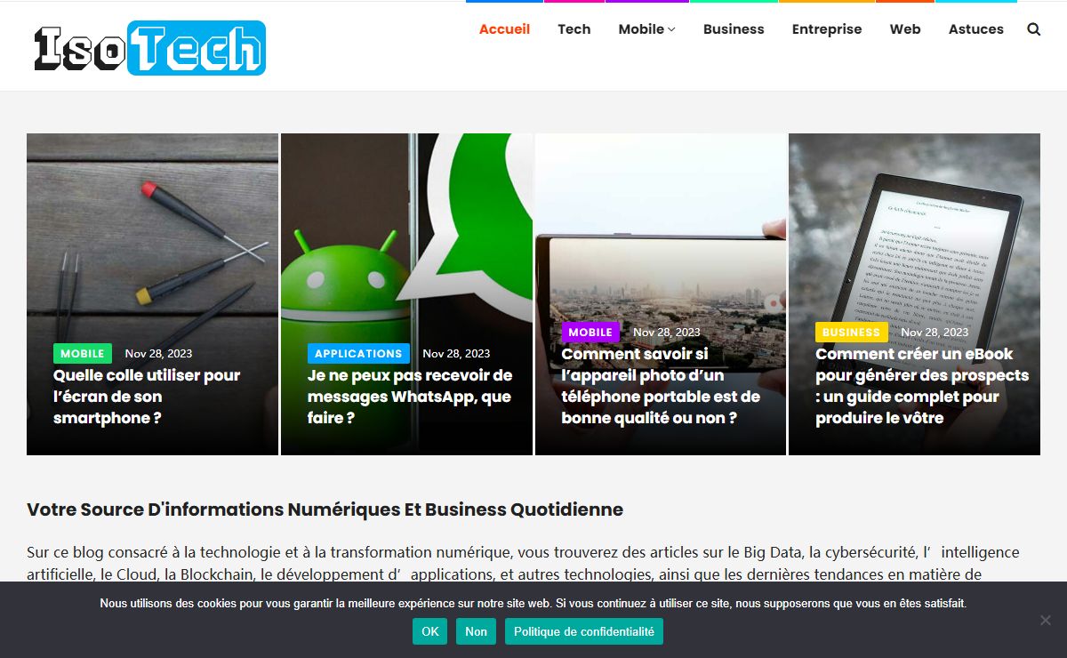 Isotech : Votre dose d’actualités business et numérique