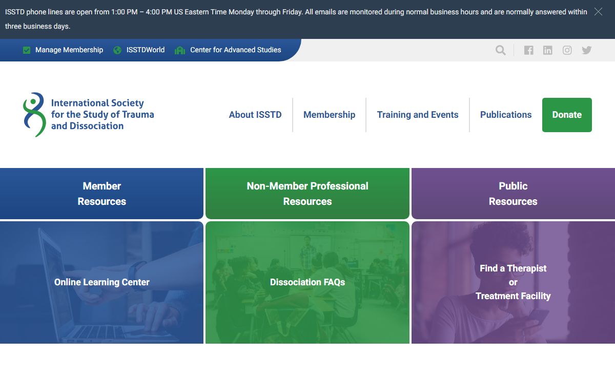 ISSTD - International Society for the Study of Trauma & Dissociation
