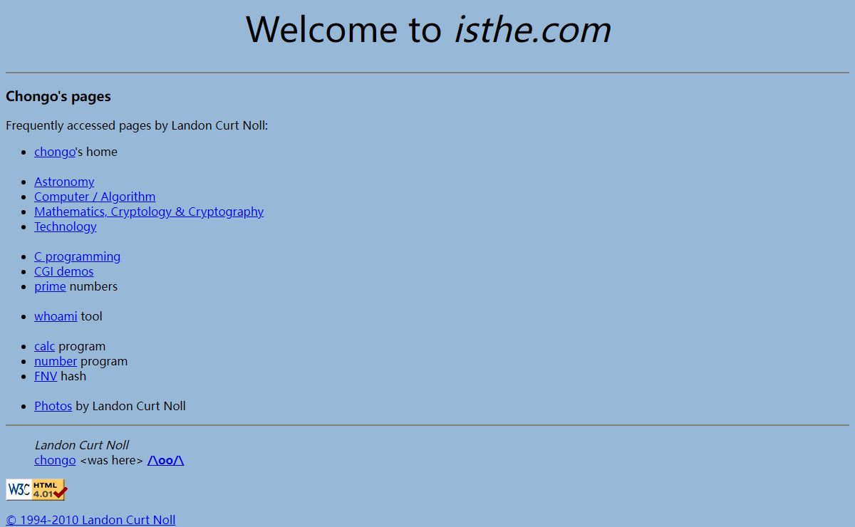 isthe.com Home Page