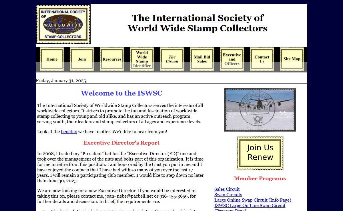 International Society of Worldwide Stamp Collectors (ISWSC)