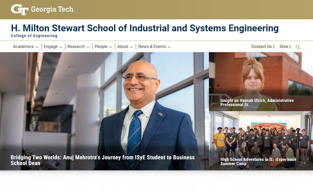 Home | H. Milton Stewart School of Industrial and Systems Engineering