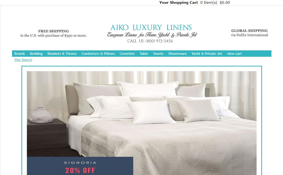 Aiko Luxury Linens - Fine European Bedding