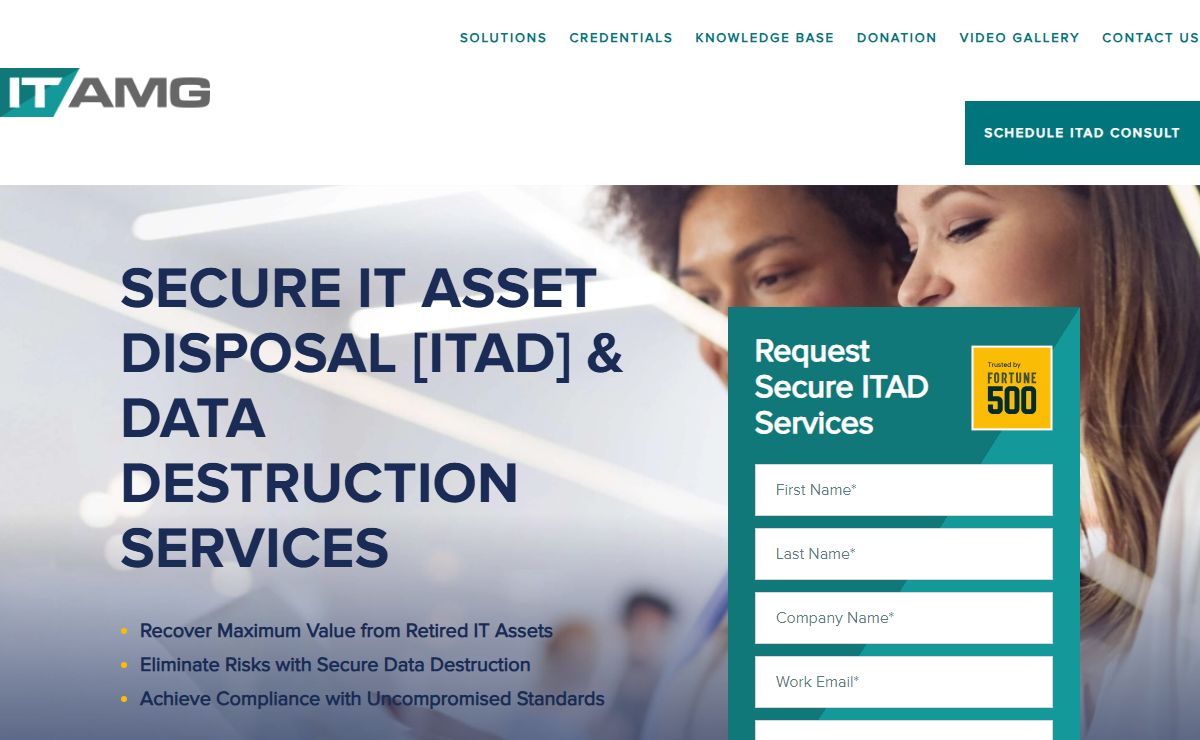 IT Asset Disposition (ITAD), Data Destruction & IT Recycling | ITAMG