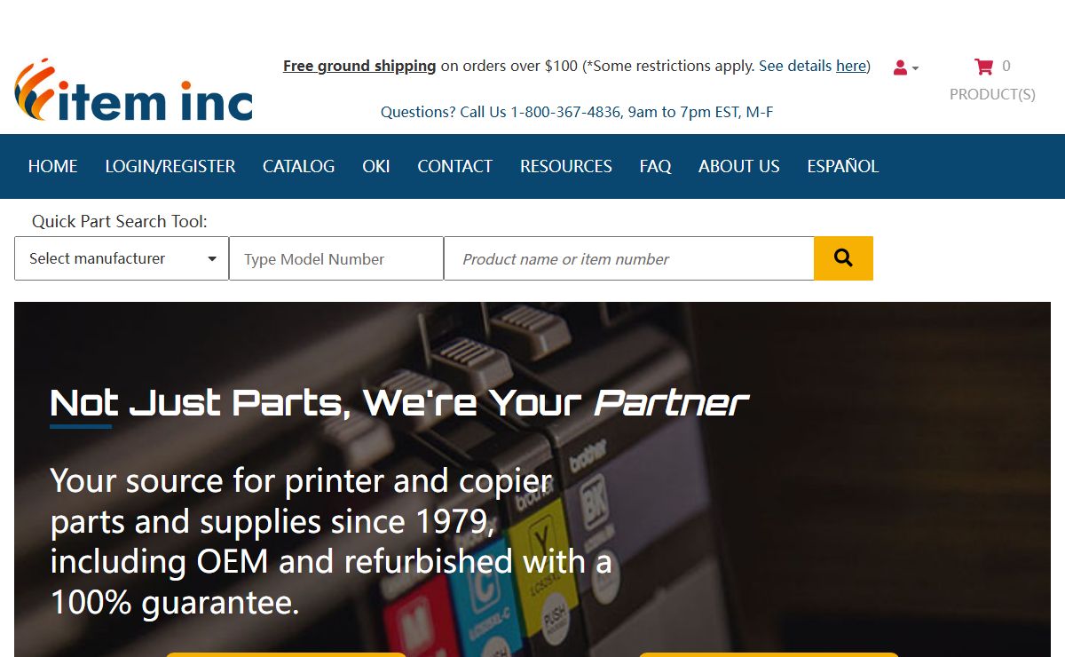 Item Inc: Your source for printer parts