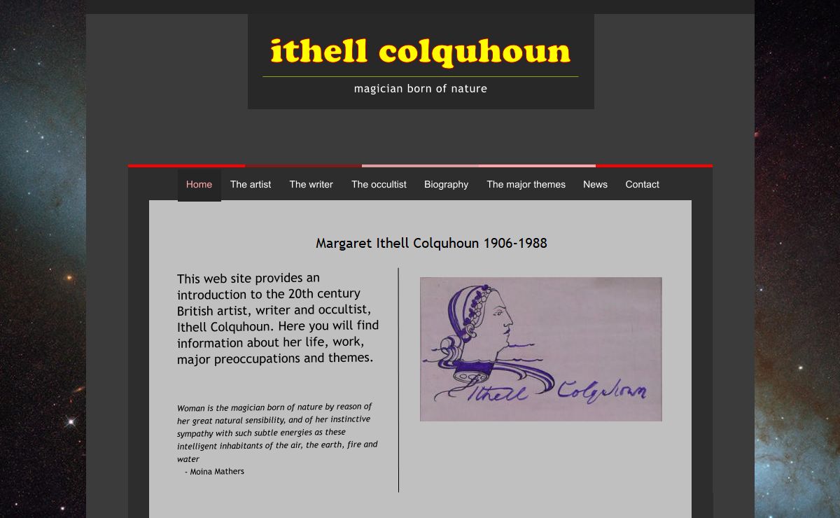 Ithell Colquhoun, artist, writer, occultist - homepage