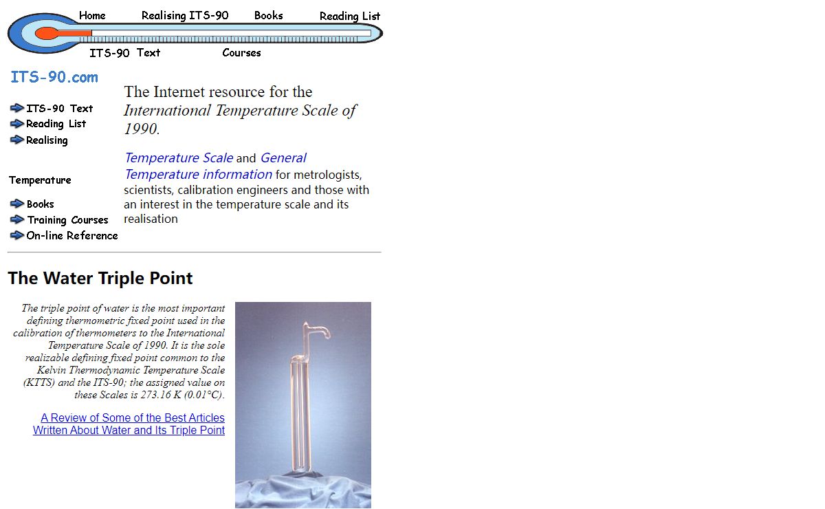 The ITS-90 Resource Site, Temperature and Scales