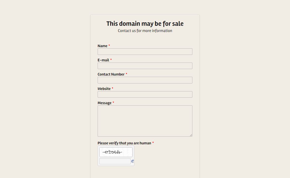 This domain may be for sale