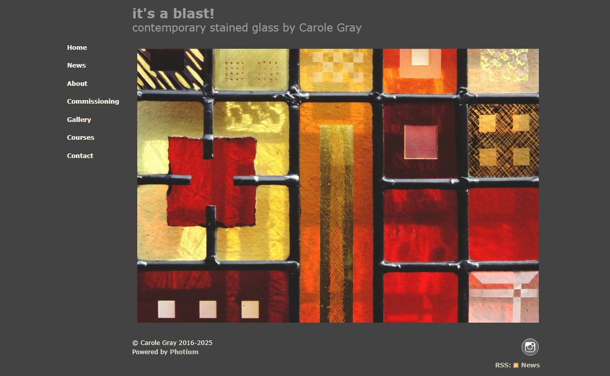 it’s a blast! | Contemporary stained glass | Carole Gray
