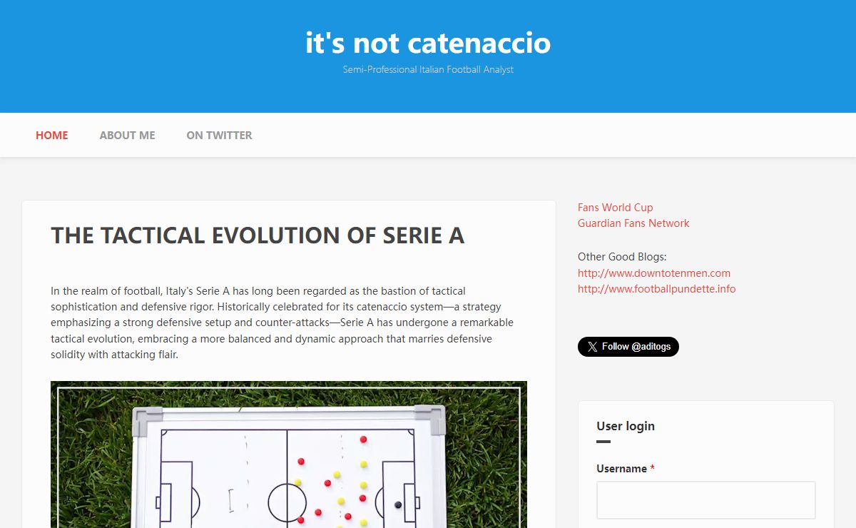 it's not catenaccio | Semi-Professional Italian Football Analyst