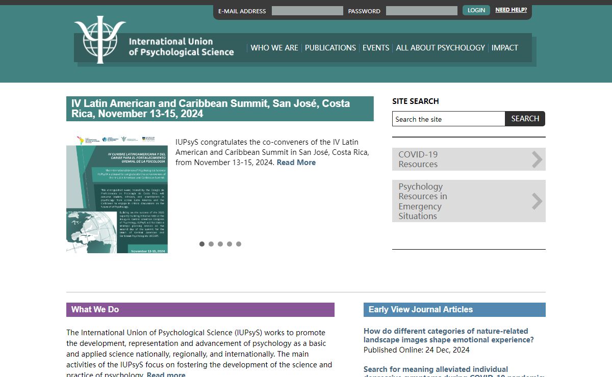 Home - International Union of Psychological Science