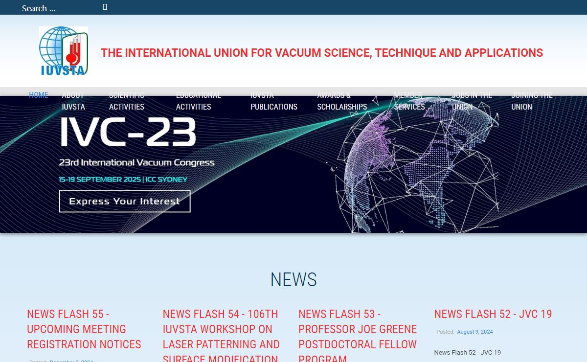 IUVSTA – International Union for Vacuum Science, Technique and Applications