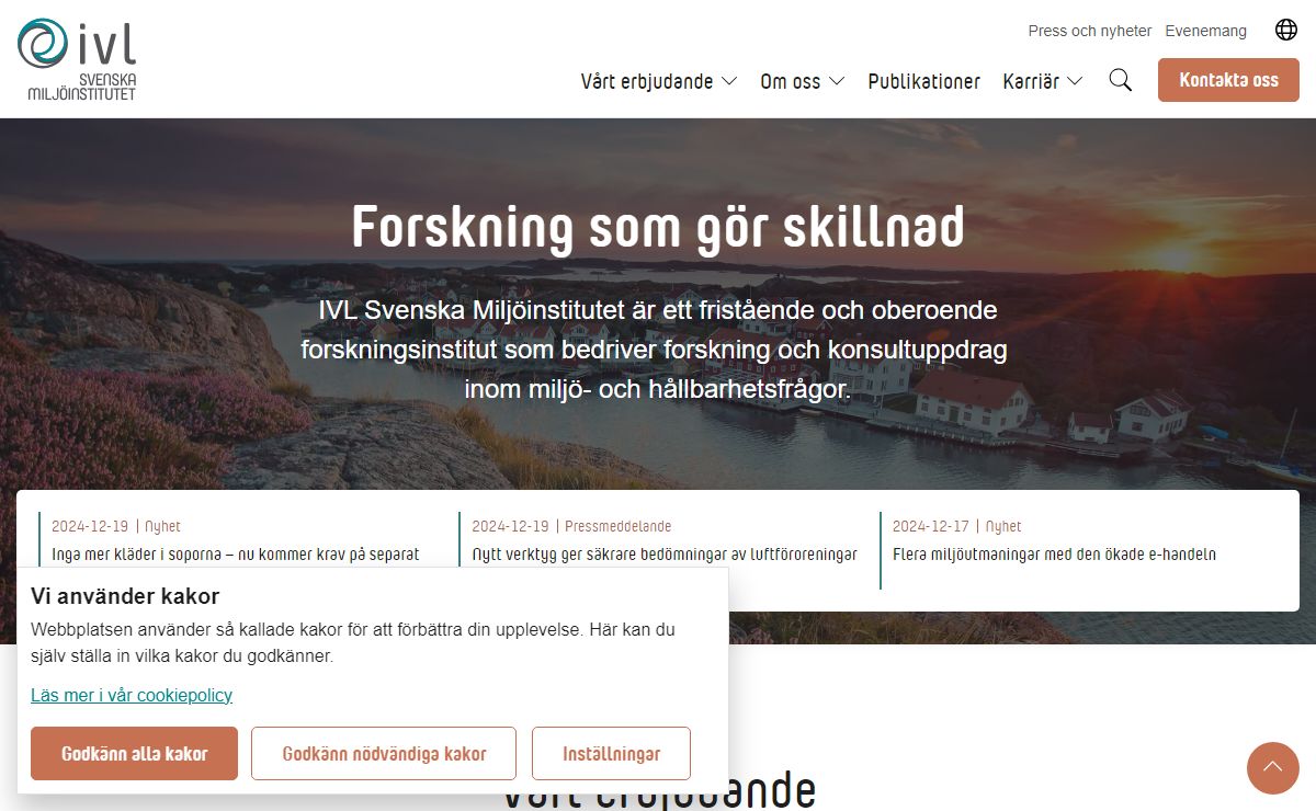 Forskning och uppdrag för hållbar omställning - IVL.se