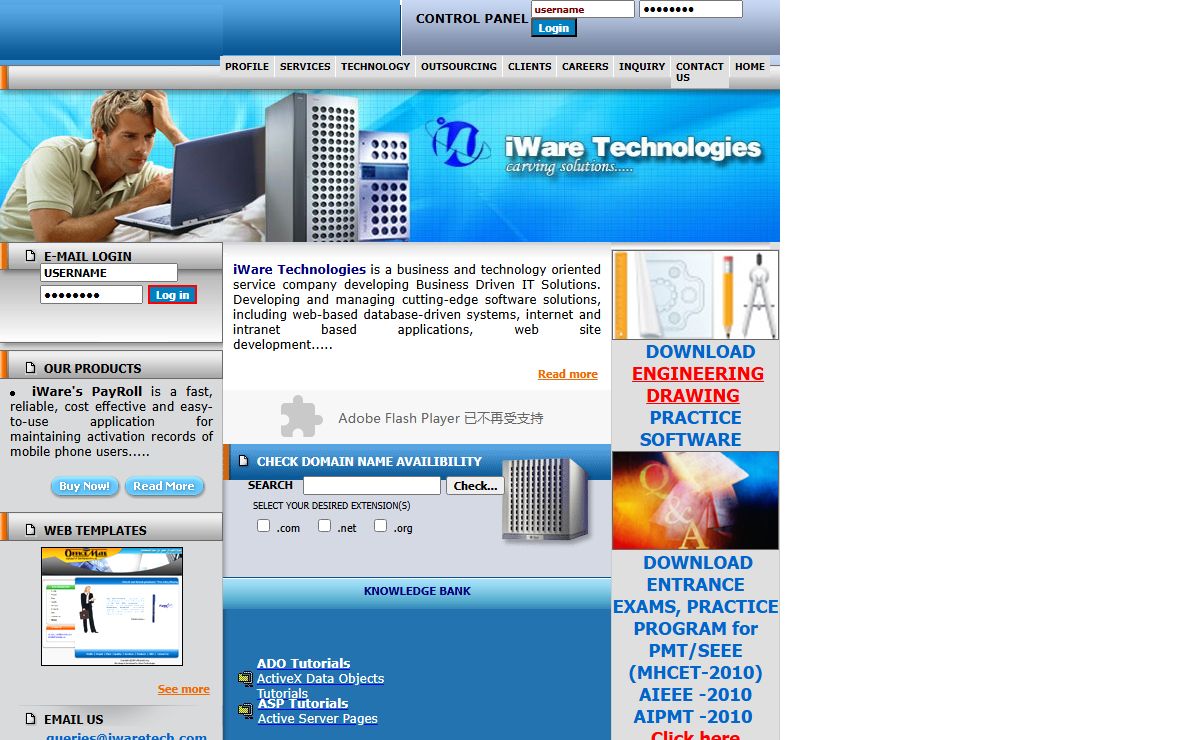 iWare Technologies --- carving solutions..., Web Developement, Software Development, Web Designing, Database Designing, Internet, Intranet, IT Solutions, Search Engine Submission, E-Commerce, Plugins, Web Hosting, Domain Name Booking, Web Space, Tutorials, Services, Packages, Applications, Programming, Nagpur, India, Maharashtra