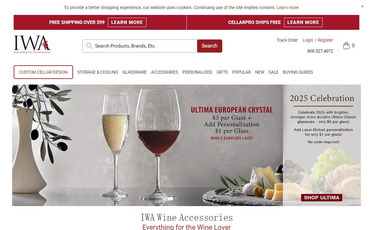 IWA Wine Accessories: Custom Wine Cellars, Cooling Units, Storage Cabinets, Refrigerators & More