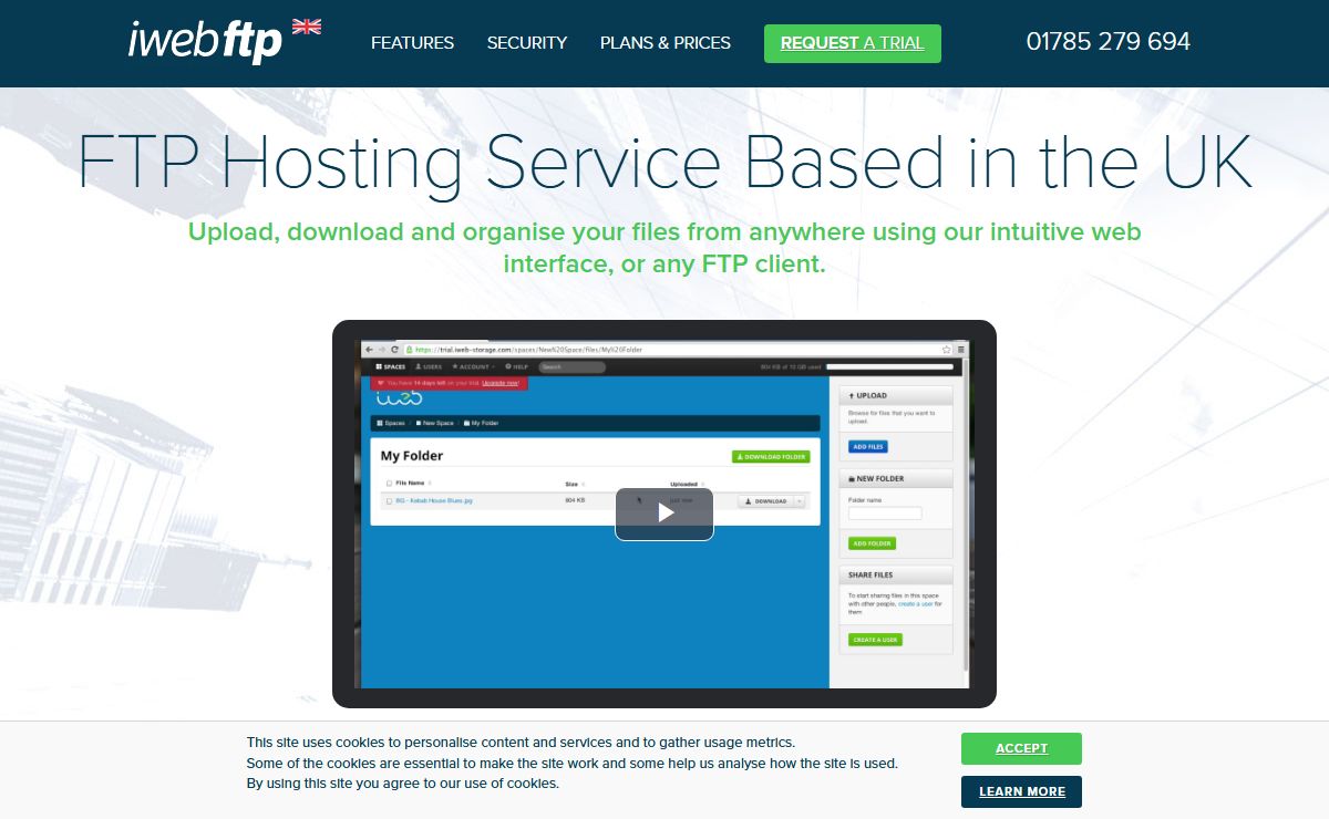 FTP Hosting Service & Secure FTP Storage | iWeb FTP