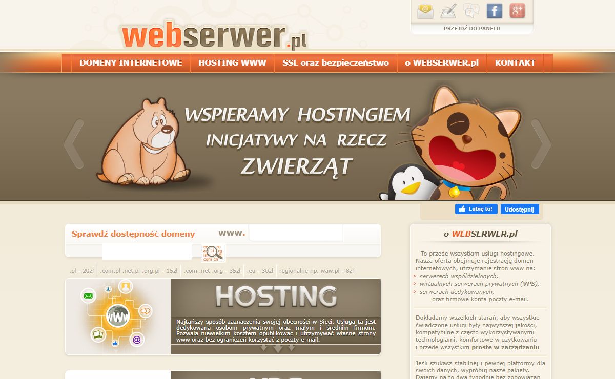 📩 stabilny i pewny hosting www · domeny internetowe · serwery wirtualne VPS