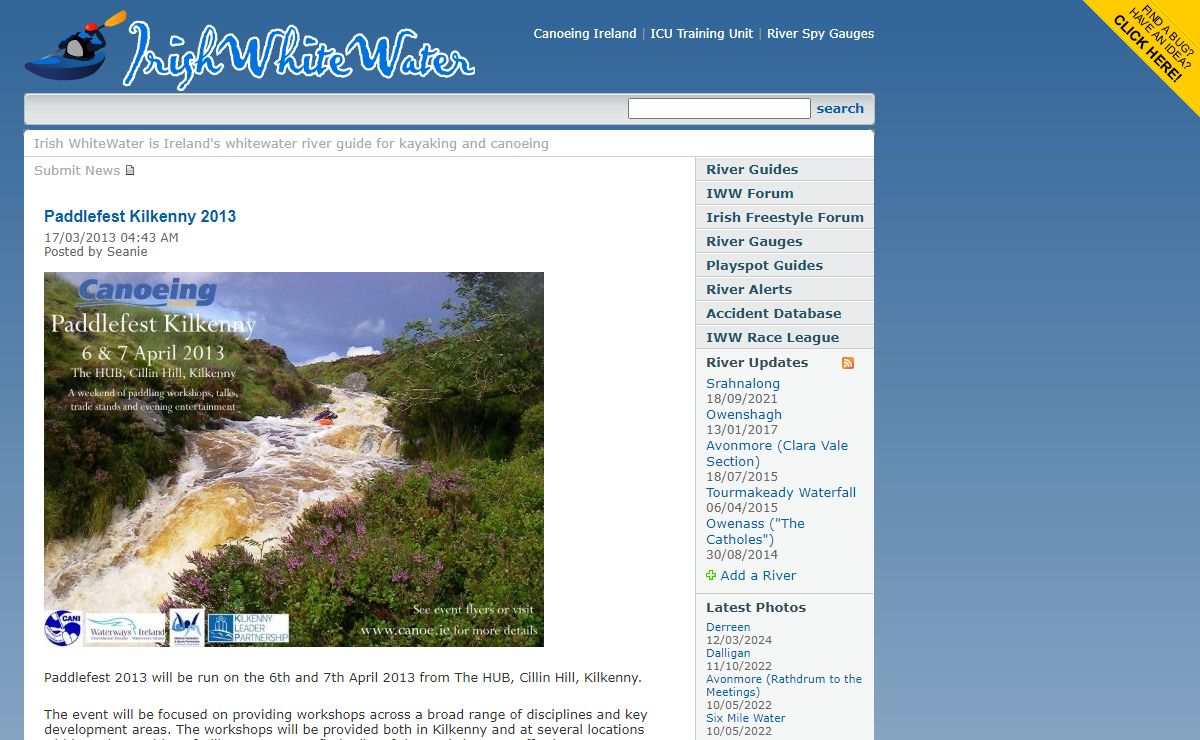 Irish WhiteWater - Ireland's river guide for kayaking and canoeing