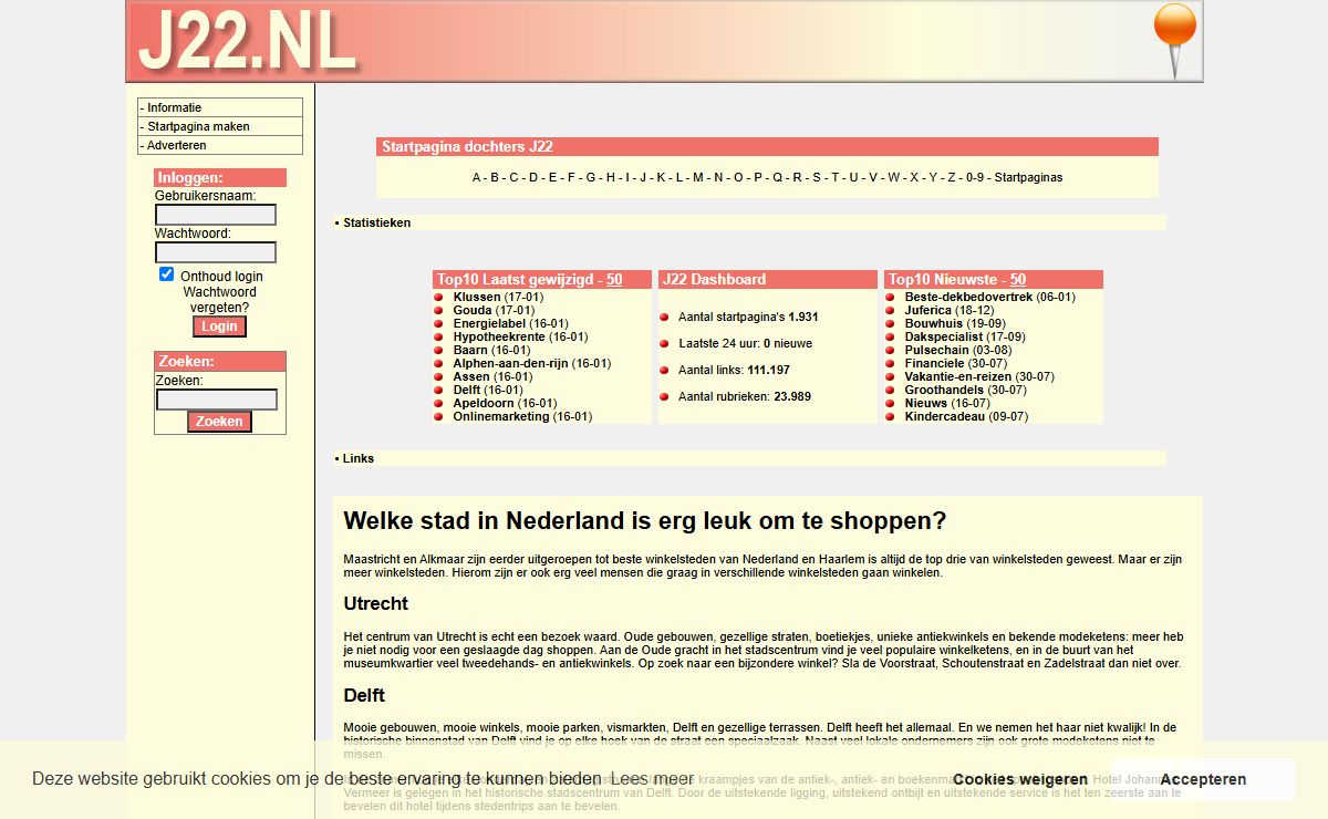 J22.nl - Eigen startpagina